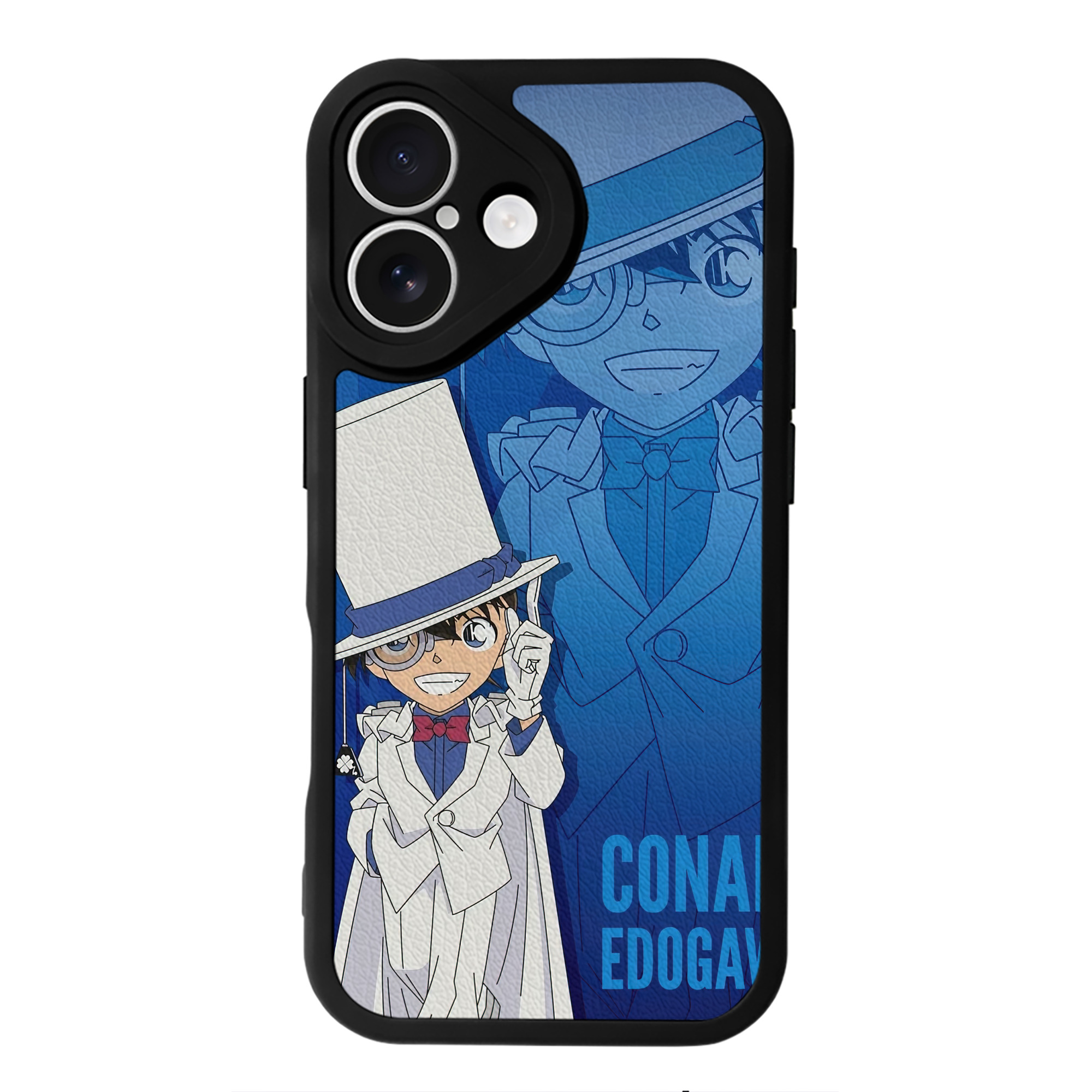 （画像用） 名探偵コナン Detective Conan 【iPhone 16シリーズ対応】シリコンスマホケース（レザー調） 材質：シリコン